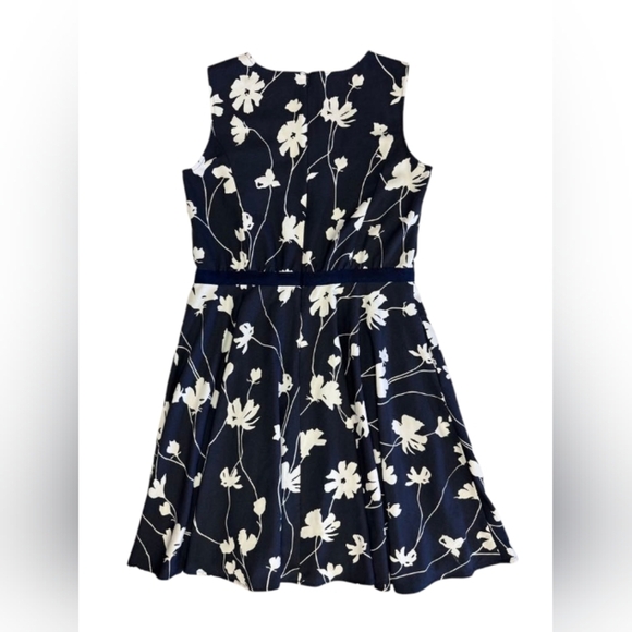 Brooks Brothers EUC Floral Dress Blue/White Size 10 - Picture 6 of 9